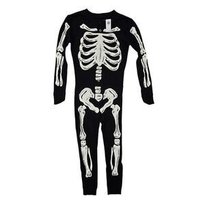 Old Navy NWT LARGE (10) Skeleton One Piece Pajamas Halloween Union Suit